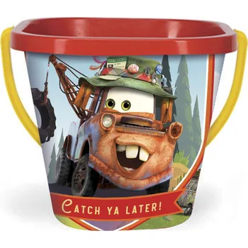 Hra na zahradu Kbelík čtvercový Disney 2L plast mix druhů 19x17cm Wader Barvy: červená