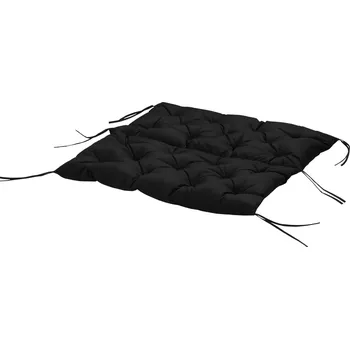 Podsedák Outsunny polštář na 3místnou lavici 100x98x8 cm polštář na lavici s popruhy, polštář na lavici pro zahradní nábytek Hollywoodská houpačka, černý