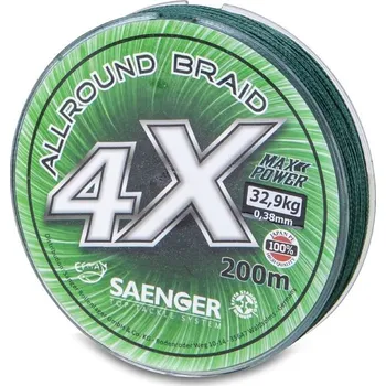 Pletená Šňůra Saenger 4X Allround Braid 200m 0,45mm/35,7kg