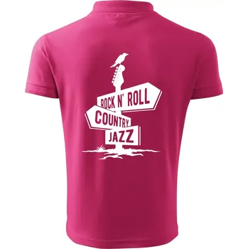 Pánská košile Kytara rozcestník - Polokošile pánská Pique Polo 203 - 5XL ( Purpurová )