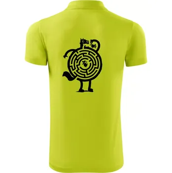 Pánská košile Kočka a myš bludiště - Polokošile Victory sportovní (dresovina) - XL ( Limetková )