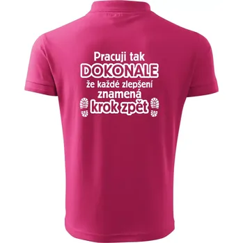 Pánská košile Pracuji dokonale krok zpět - Polokošile pánská Pique Polo 203 - 2XL ( Purpurová )