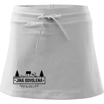 Dámská sukně Trochu jiná dovolená batoh - Sportovní sukně - two in one - L ( Bílá )