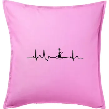 Polštář EKG shisha - Polštář 50x50 - 50x50 - Pouze potah ( Růžová )