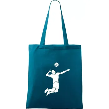 Volejbal nápřah muž - Taška bavlněná - 42 x 38 cm ( Petrolejová )