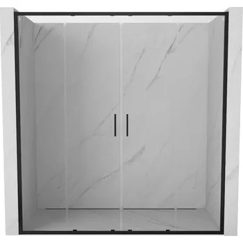 Sprchové dveře Mexen Exo sprchové dveře dvojité posuvné 180 cm, transparentní, černé - 8152-180-000-70-00 Sprchové dveře
