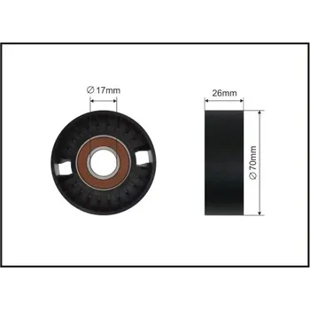 Vratná/vodicí kladka, klínový žebrový řemen, 124-00 SC