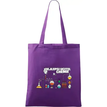 Nejlepší učitel chemie - Taška bavlněná - 42 x 38 cm ( Fialová )