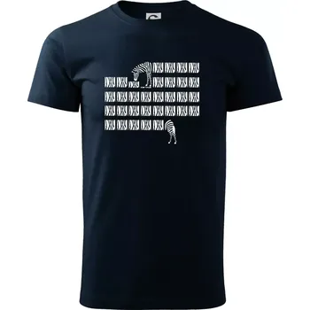 Zebra dlouhá - Triko extra velké (5-8XL) - 8XL ( Námořní modrá (velmi tmavá - téměř černá) )