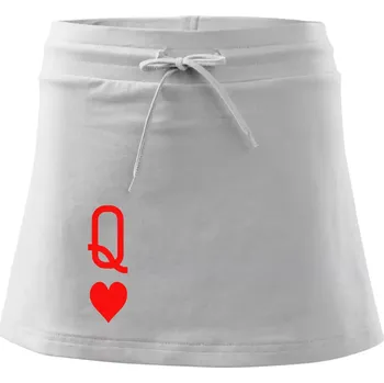 Dámská sukně Poker Q love - Sportovní sukně - two in one - XS ( Bílá )