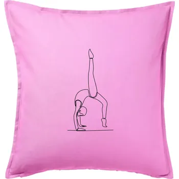 Polštář Gymnastika na rukou jedním tahem - Polštář 50x50 - 50x50 - Pouze potah ( Růžová )