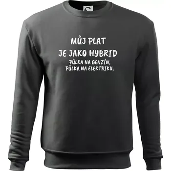 Pánská mikina Můj plat jako hybrid - Mikina Essential pánská - XL ( Tmavá břidlice (šedá se zeleným nádechem) )