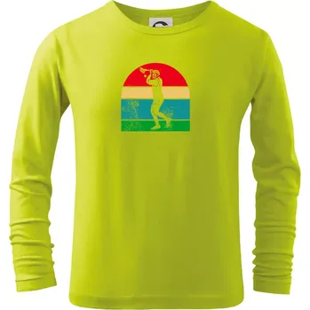 Chlapecké oblečení Hurling vintage - Triko dětské Long Sleeve - 158 cm/12 let ( Limetková )
