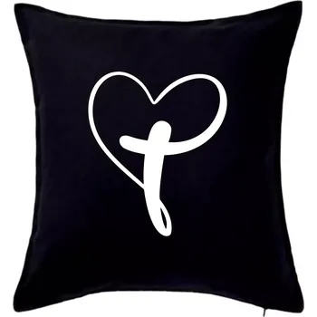 Polštář Jesus srdce - Polštář 50x50 - 50x50 - Pouze potah ( Černá )