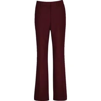 Dámské kalhoty KALHOTY GANT SLIM FLARE SLACK PLUM WINE