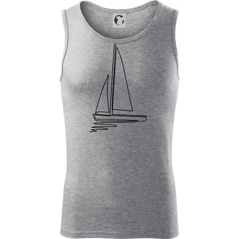 Plachetnice jedním tahem - Tílko pánské Core - 2XL ( Tmavě šedý melír )