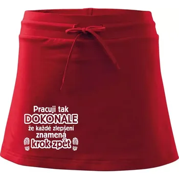 Dámská sukně Pracuji dokonale krok zpět - Sportovní sukně - two in one - S ( Červená )