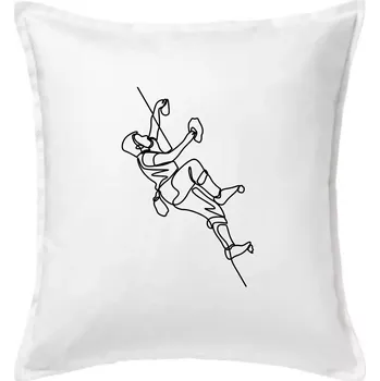 Polštář Lezecká stěna jedním tahem - Polštář 50x50 - 50x50 - Pouze potah ( Bílá )