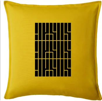 Polštář Jesus nápis - Polštář 50x50 - 50x50 - Pouze potah ( Žlutá )