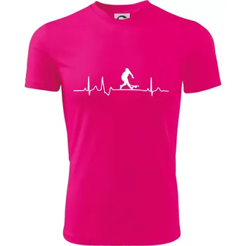 Chlapecké tričko Ekg hurling - Dětské triko sportovní (dresovina) - 122 cm/6 let ( Neon Pink )