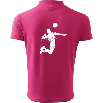 Pánská košile Volejbal splash jednoduchý - Polokošile pánská Pique Polo 203 - XL ( Purpurová )