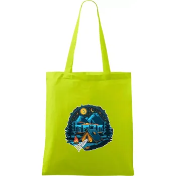 Jizerky pod stanem - Taška bavlněná - 42 x 38 cm ( Limetková )