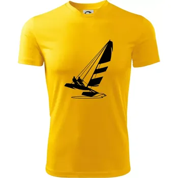 Chlapecké tričko Katamarán na vodě - Dětské triko sportovní (dresovina) - 158 cm/12 let ( Žlutá )
