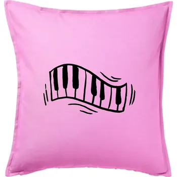 Polštář Klávesy kreslené - Polštář 50x50 - 50x50 - Včetně výplně ( Růžová )