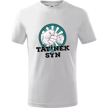 Chlapecké tričko Tatínek a syn - Tričko dětské bavlněné - 98 cm / 2 roky ( Bílá )