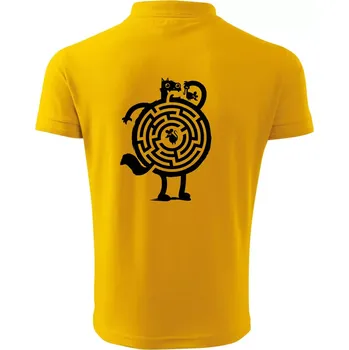 Pánská košile Kočka a myš bludiště - Polokošile pánská Pique Polo 203 - 3XL ( Žlutá )