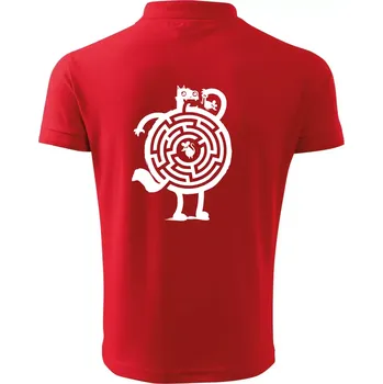 Pánská košile Kočka a myš bludiště - Polokošile pánská Pique Polo 203 - M ( Červená )