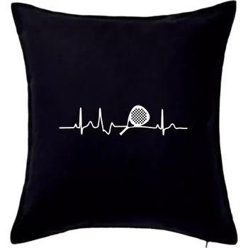 Polštář Ekg padel raketa - Polštář 50x50 - 50x50 - Pouze potah ( Černá )