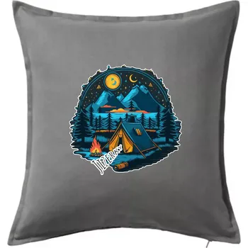 Polštář Jizerky pod stanem - Polštář 50x50 - 50x50 - Pouze potah ( Tmavě šedý melír )