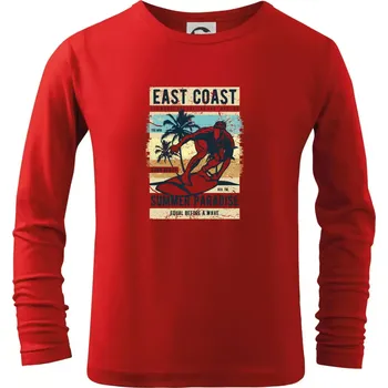 Chlapecké tričko East Coast - Triko dětské Long Sleeve - 122 cm/6 let ( Červená )