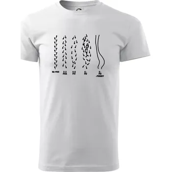 Cesta na pivo a domů - Triko extra velké (5-8XL) - 8XL ( Bílá )