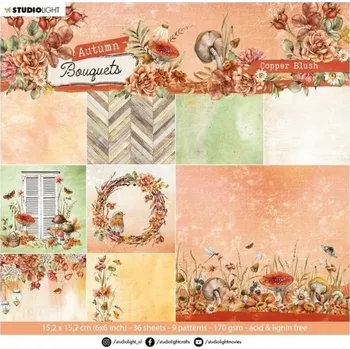 Blok podkladových papírů Studio Light "Autumn Bouquets", 36 l. - Podzim na zahradě