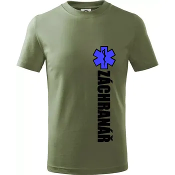 Chlapecké tričko Záchranář - hvězda - Tričko dětské bavlněné - 158 cm/12 let ( Khaki )