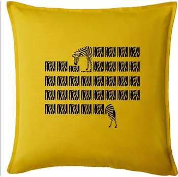 Polštář Zebra dlouhá - Polštář 50x50 - 50x50 - Pouze potah ( Žlutá )