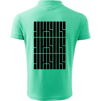 Pánská košile Jesus nápis - Polokošile pánská Pique Polo 203 - 4XL ( Mátová )