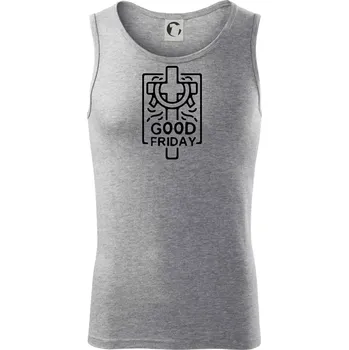 Pánská móda Good friday - Tílko pánské Core - 2XL ( Tmavě šedý melír )