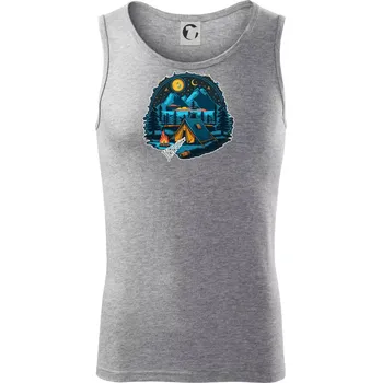 Jeseníky pod stanem - Tílko pánské Core - L ( Tmavě šedý melír )