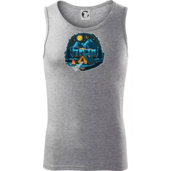 Krkonoše pod stanem - Tílko pánské Core - S ( Tmavě šedý melír )