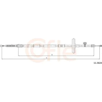 Auto-moto Tažné lanko, parkovací brzda COFLE 11.5824