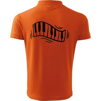 Pánská košile Klávesy kreslené - Polokošile pánská Pique Polo 203 - 5XL ( Oranžová )