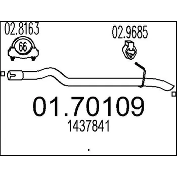 Výfuková trubka Výfuková trubka, 01.70109