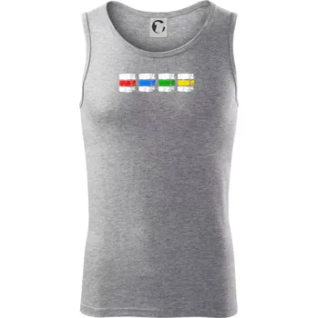 Turistické značky všechny - Tílko pánské Core - S ( Tmavě šedý melír )