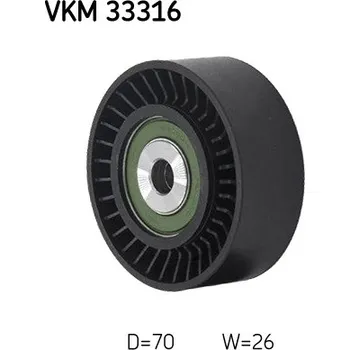 Vratná/vodicí kladka, klínový žebrový řemen, VKM 33316