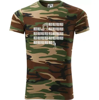 Pánské tričko Zebra dlouhá - Army CAMOUFLAGE - XS ( Hnědý maskáč )
