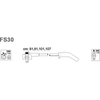 Zapalovací kabel Sada kabelů pro zapalování, FS30