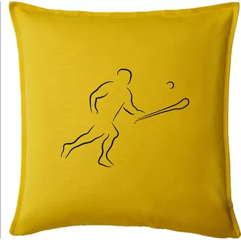 Polštář Hurling hráč - Polštář 50x50 - 50x50 - Pouze potah ( Žlutá )